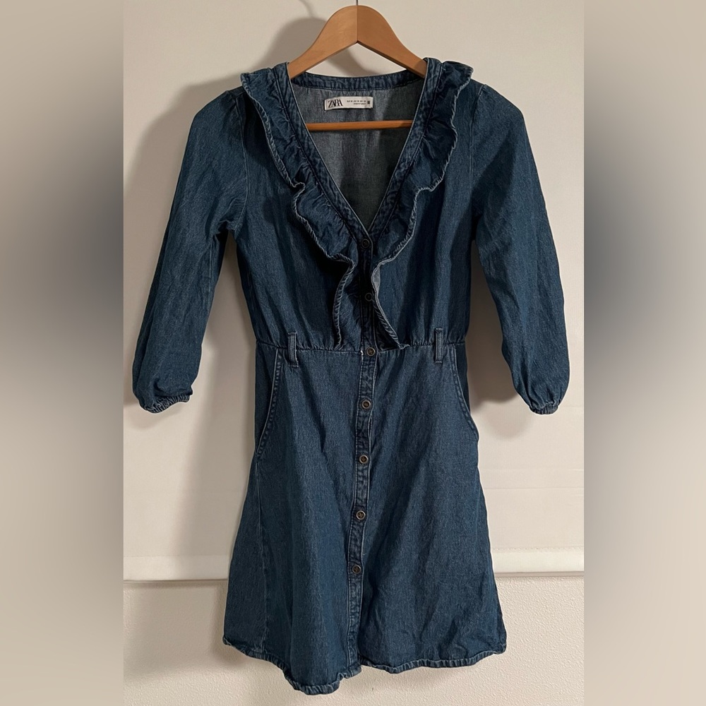 🦋 ZARA Denim Jean Dress XS 🦋